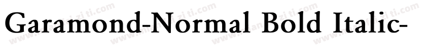 Garamond-Normal Bold Italic字体转换